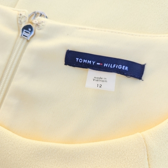 NWT Tommy Hilfiger light yellow faux pocket retro sheath dress size 12 - Picture 6 of 7